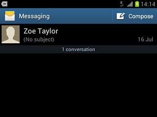 Press the required sender.