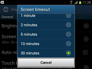 Press the required period.