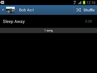 Press the required audio file or the required playlist.