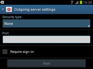 Press Require sign-in to turn SMTP authentication on or off.
