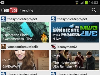 Press the search icon.