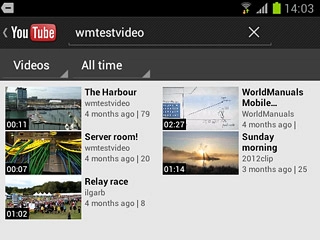 Press the required video clip.