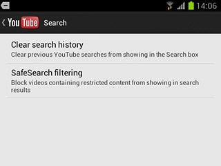 Press Clear search history.