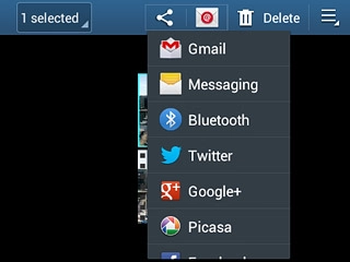 Press Gmail.An email message containing the picture or video clip is created.Key in the first letters of the required contact.Matching contacts are displayed.