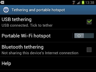 When the box next to the menu item is ticked (V), the function is turned on.