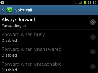 Press one of the following options:Always forward