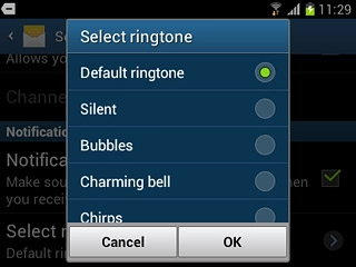 Press the different message tones to listen to them.