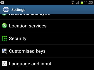Press Language and input.
