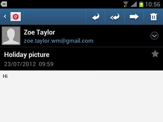 Press the reply icon.Write your email message.