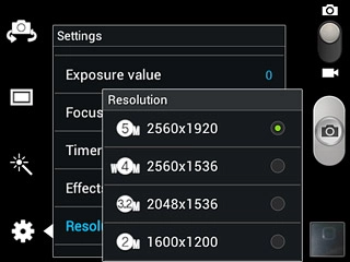 Press the required resolution.