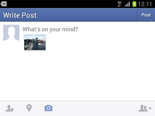 Key in text for the picture.Press Post.