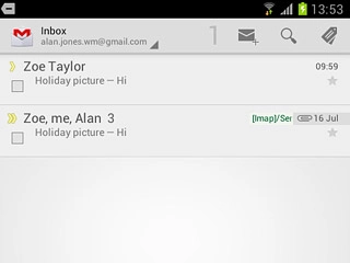 Press the new email message icon.