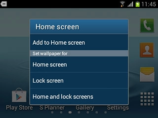 Press Home screen or Lock screen.