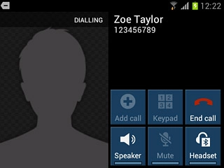 Press End call to end the call.