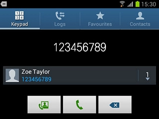 Key in the required number and press the video call icon.