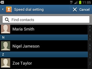 Press the required contact.