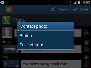 To use a saved picture:Press Picture.