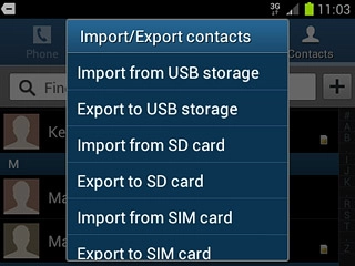 Press Export to SIM card.