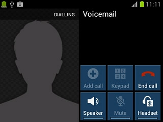 Press End call to end the call.