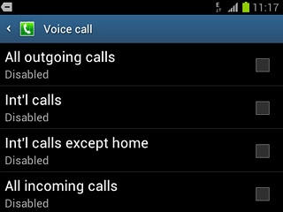 Int'l calls except home