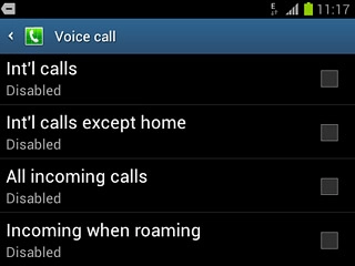 Incoming when roaming