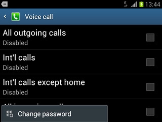 Press Change password.