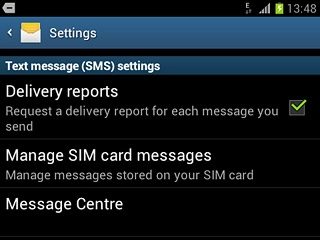 Press Message Centre.