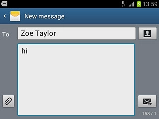 Press the send icon when you've written your text message.