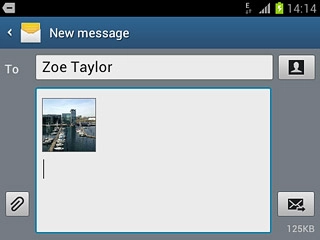 Press the send icon when you've finished your picture message.