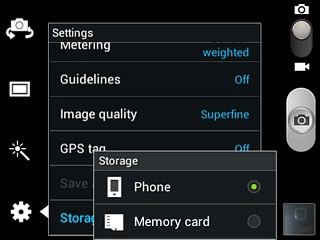 Press Phone or Memory card.