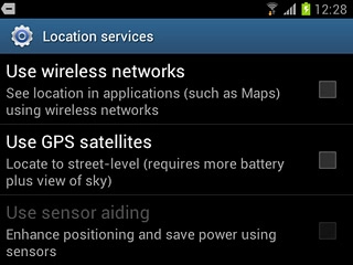 Press Use GPS satellites to turn the function on or off.