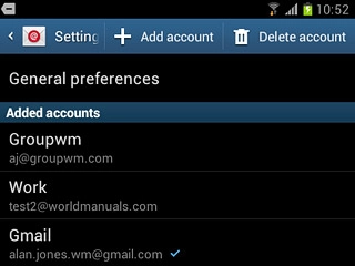 Press Delete account.