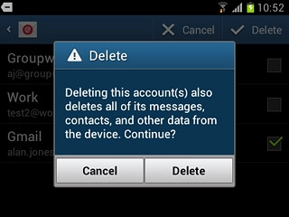 Press Delete to confirm.