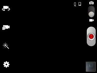If the video recorder is turned on:Drag the indicator to the camera icon.