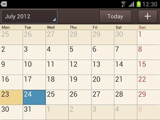 To go to the current date:Press Today.