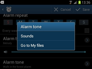 Press Sounds or Go to My files.