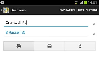 Press GET DIRECTIONS.