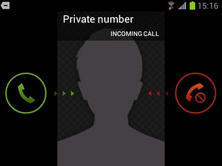 Press and drag the accept call icon right.