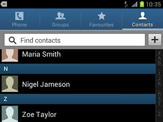 Press the new contact icon.