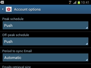 Press Period to sync Email.