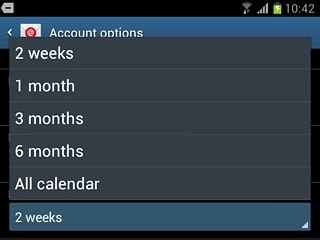 Press the required setting.