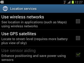 Press Use wireless networks to turn the function on or off.