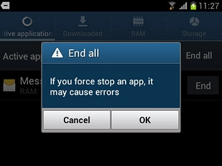 Press OK to confirm.