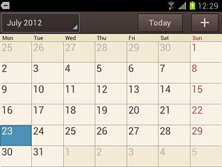 Press the drop down list at the top of the display.