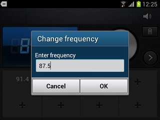 Key in the required frequency and press OK.