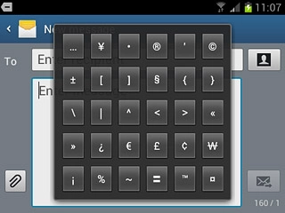 Press the required symbol.