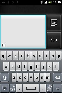 Press Send when you've written your text message.