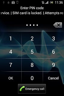 Key in your PIN and press OK.If your phone rejects the SIM:Contact your distributor or service provider where you bought your phone.