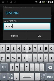 Key in a new four-digit PIN and press OK.