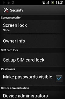 Press Set up SIM card lock.
